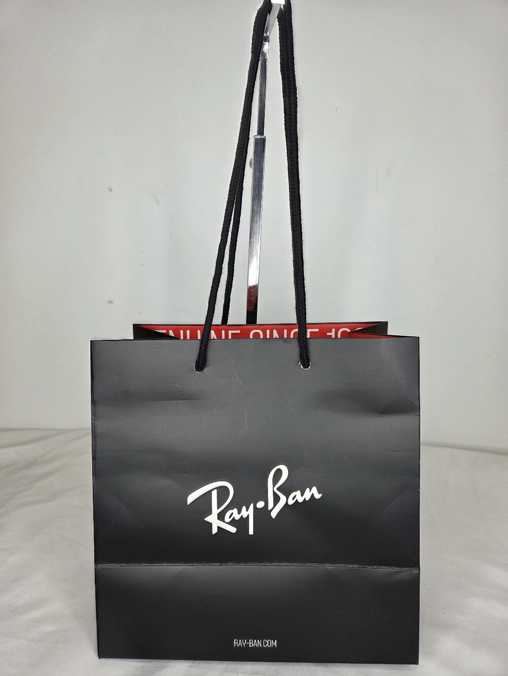 Ray-Ban Black Shopping Bag with Red Interior